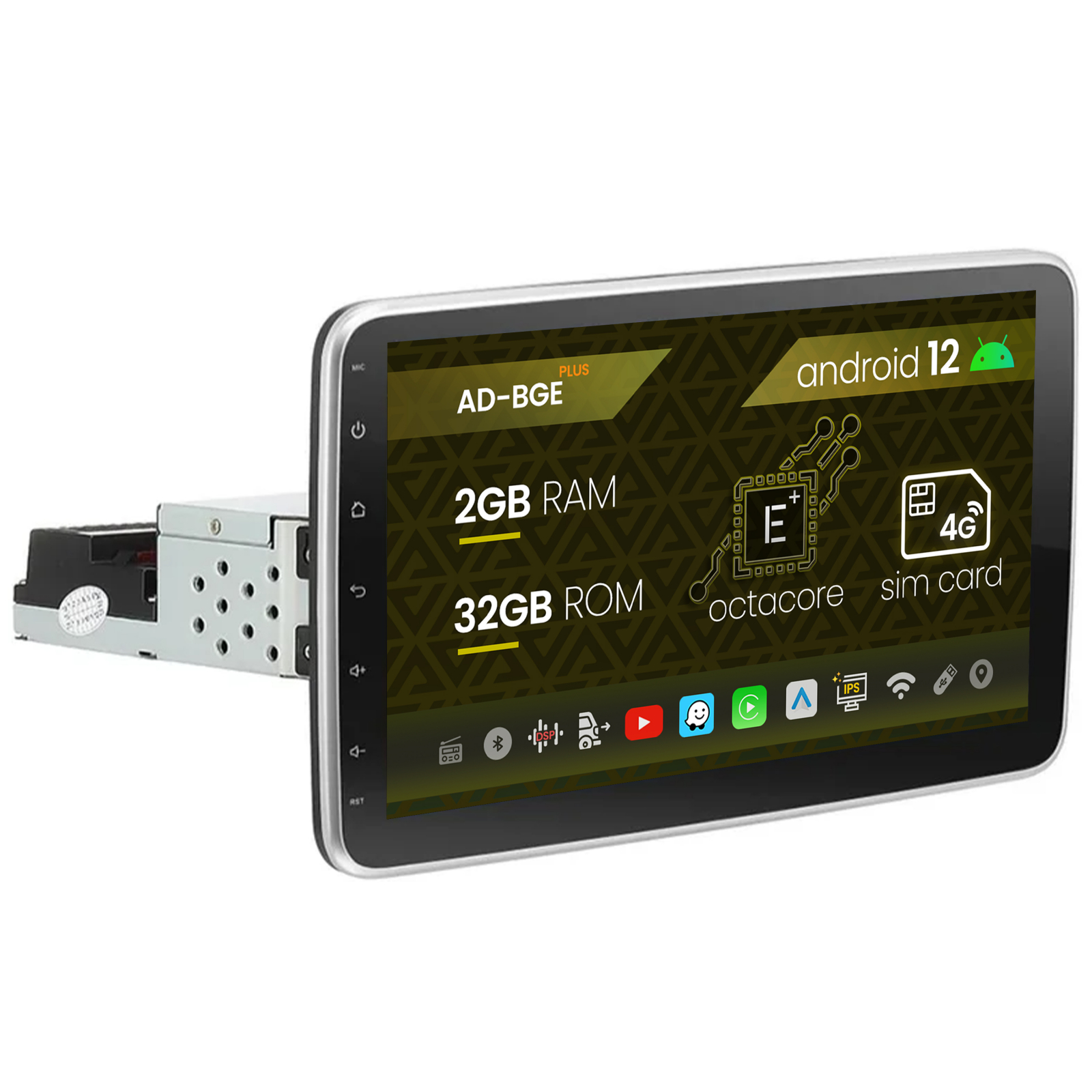 Autodrop 1DIN Android 10.1″ reglabil — Navigație GPS